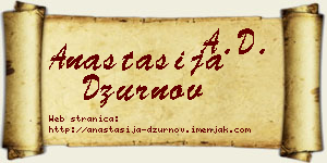 Anastasija Džurnov vizit kartica